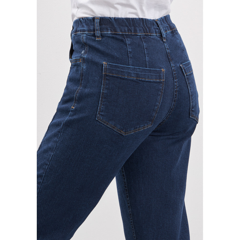 Mirakelbyxa Piper pure cropped mörk denim