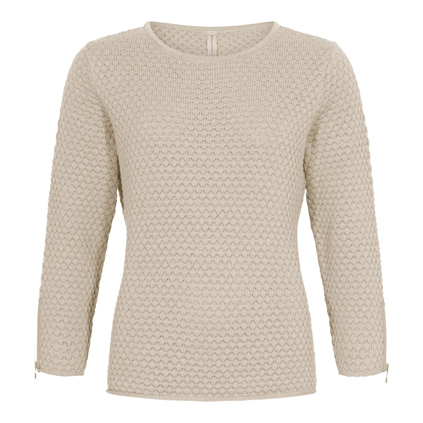 Jenny tröja i Ekologisk bomull, vit/beige