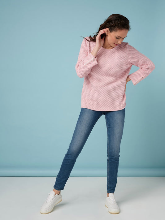 Jenny tröja i Ekologisk bomull, ljusrosa