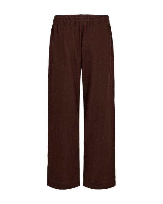 FQLAVA-PANTS - Linnebyxor Coffee Bean