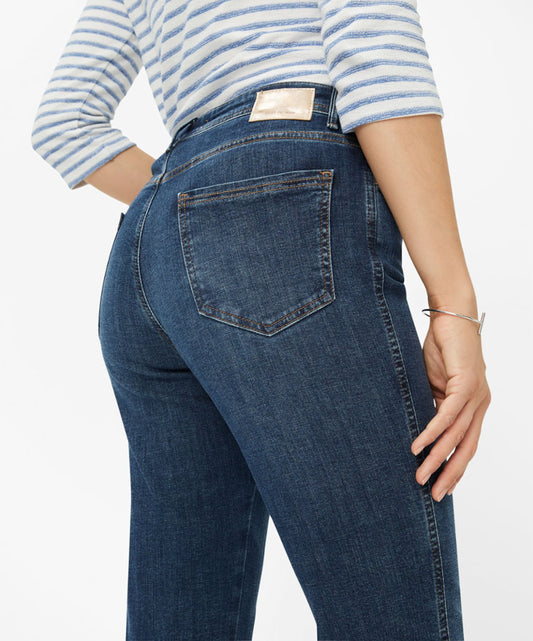 Jeans flare med högre midja