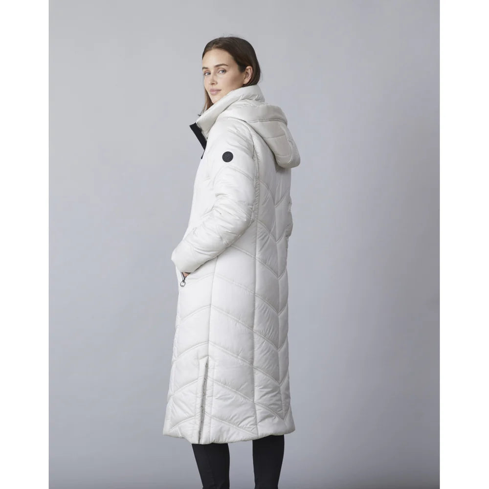 Kelly lång vinterjacka, vit