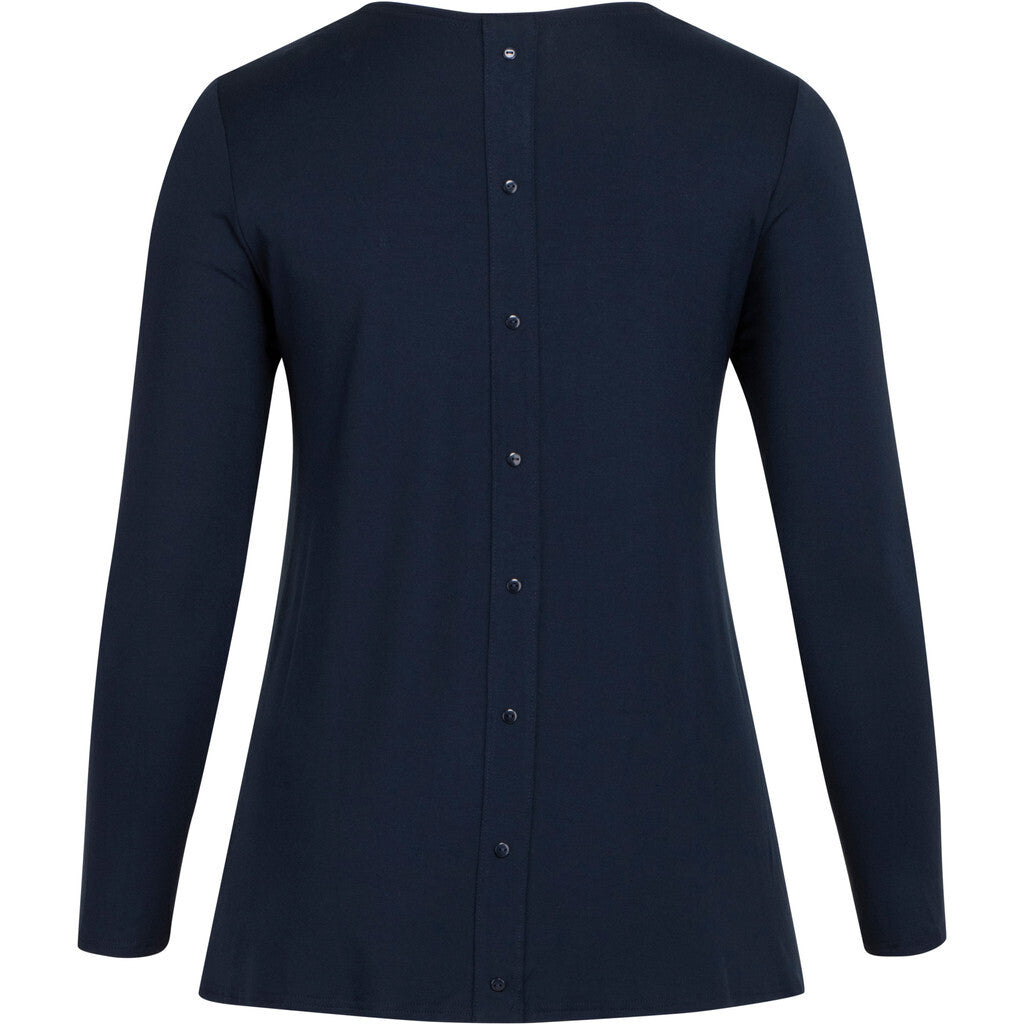 Marinblå kofta a-linje formad