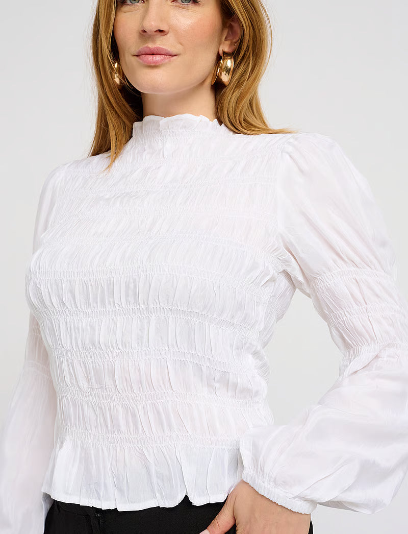 Henva smock blus, vit