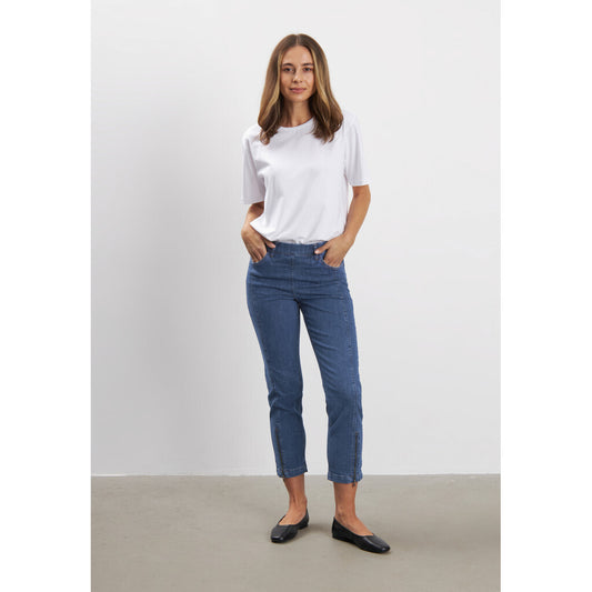 Mirakelbyxa Piper crop denim