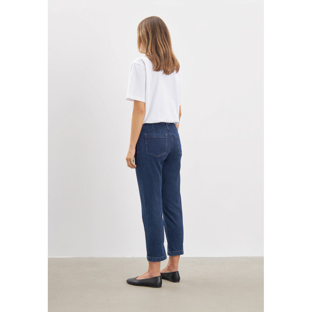Mirakelbyxa Piper pure cropped mörk denim
