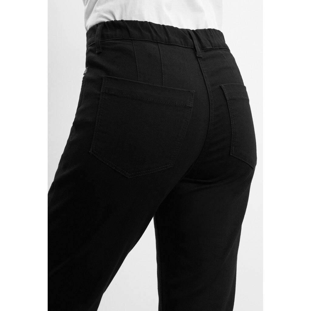 Mirakelbyxa Piper crop svart denim