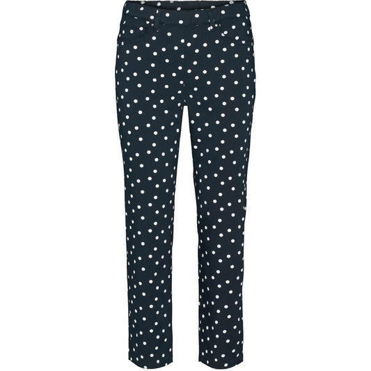 Hannah Regular - Extra kort längd 70 cm - Marinblå med vita prickar