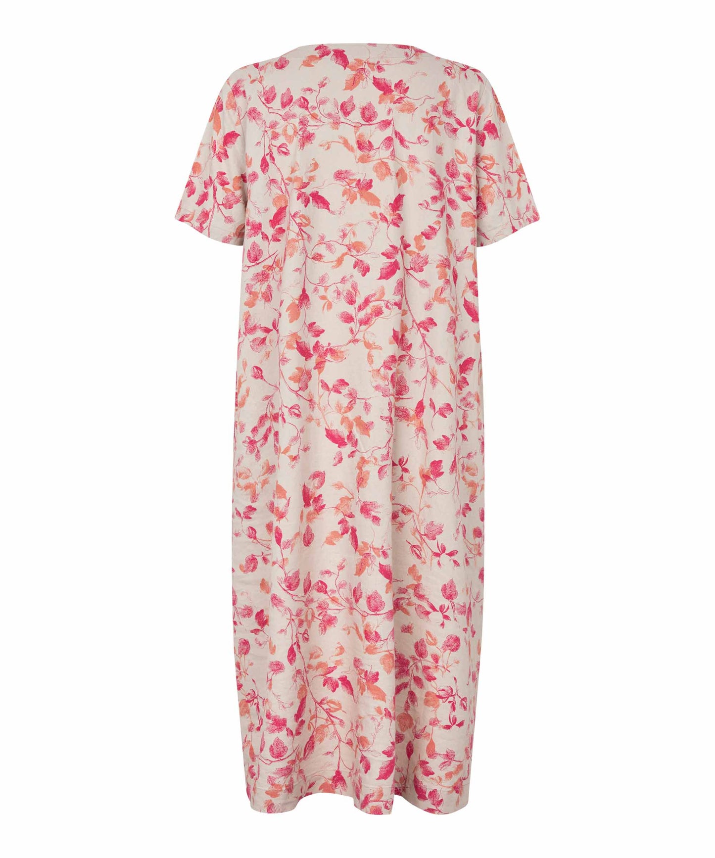 Mönstrad klänning Nipani - Beige/Cerise