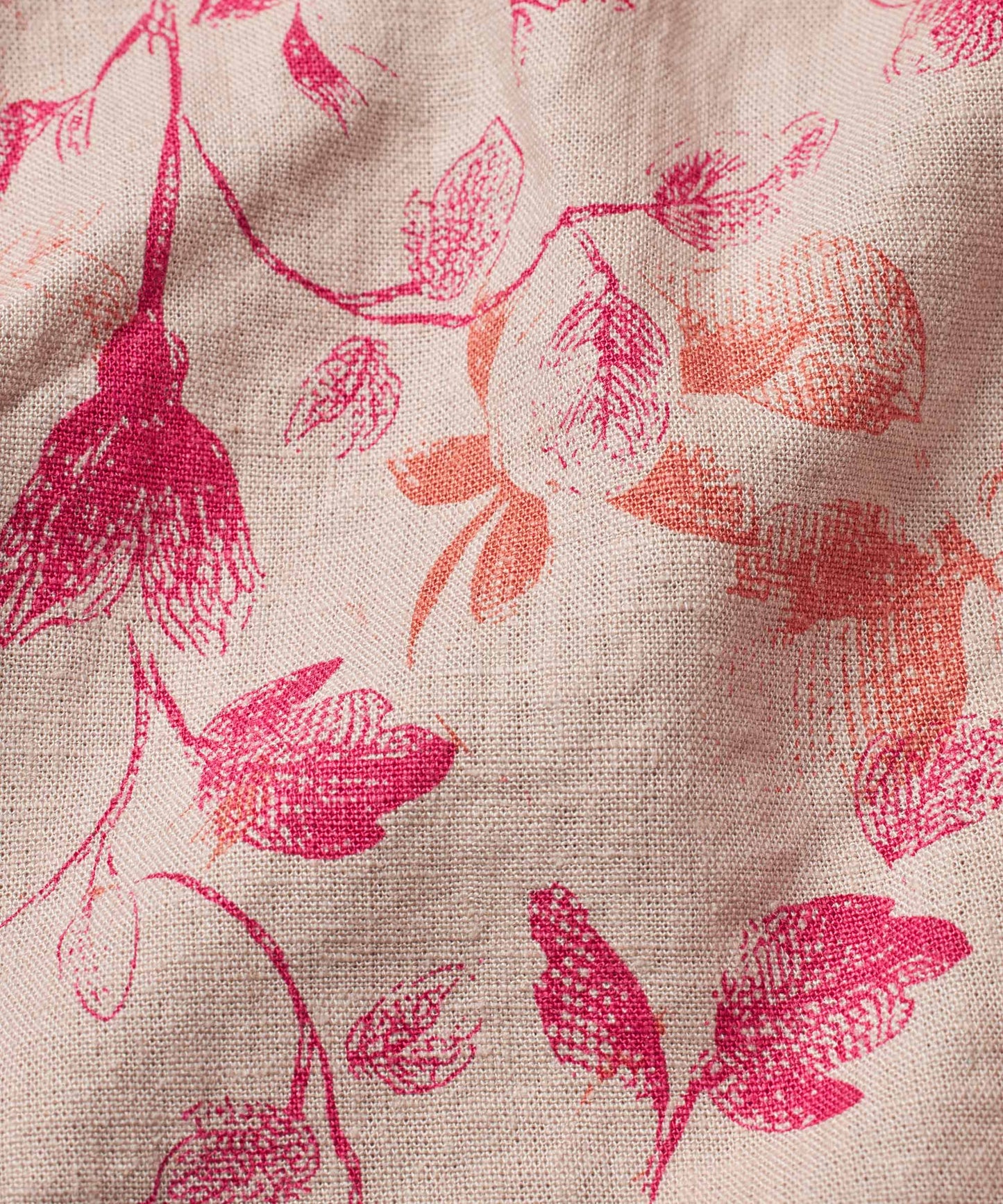 Mönstrad klänning Nipani - Beige/Cerise