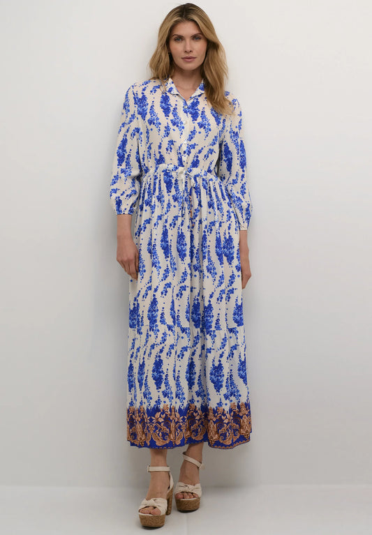 Maxi klänning Alora Elektric Blue Flower