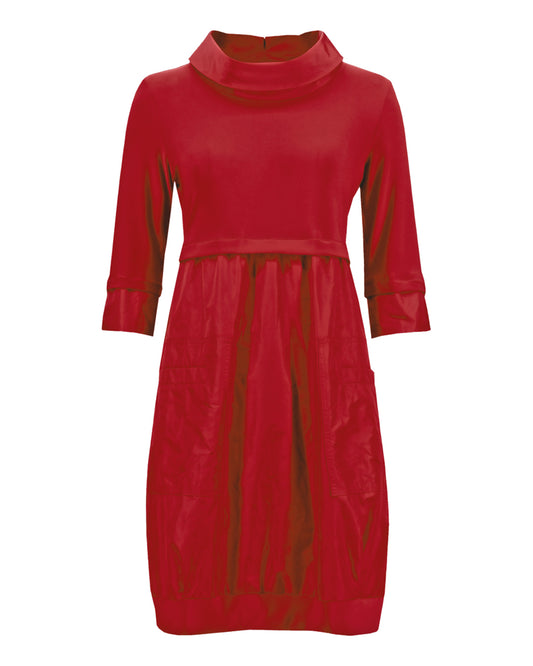 Kokongklänning röd