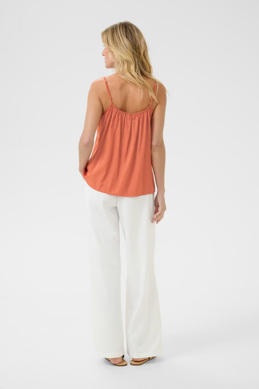 Topp med spets detaljer Anna, orange