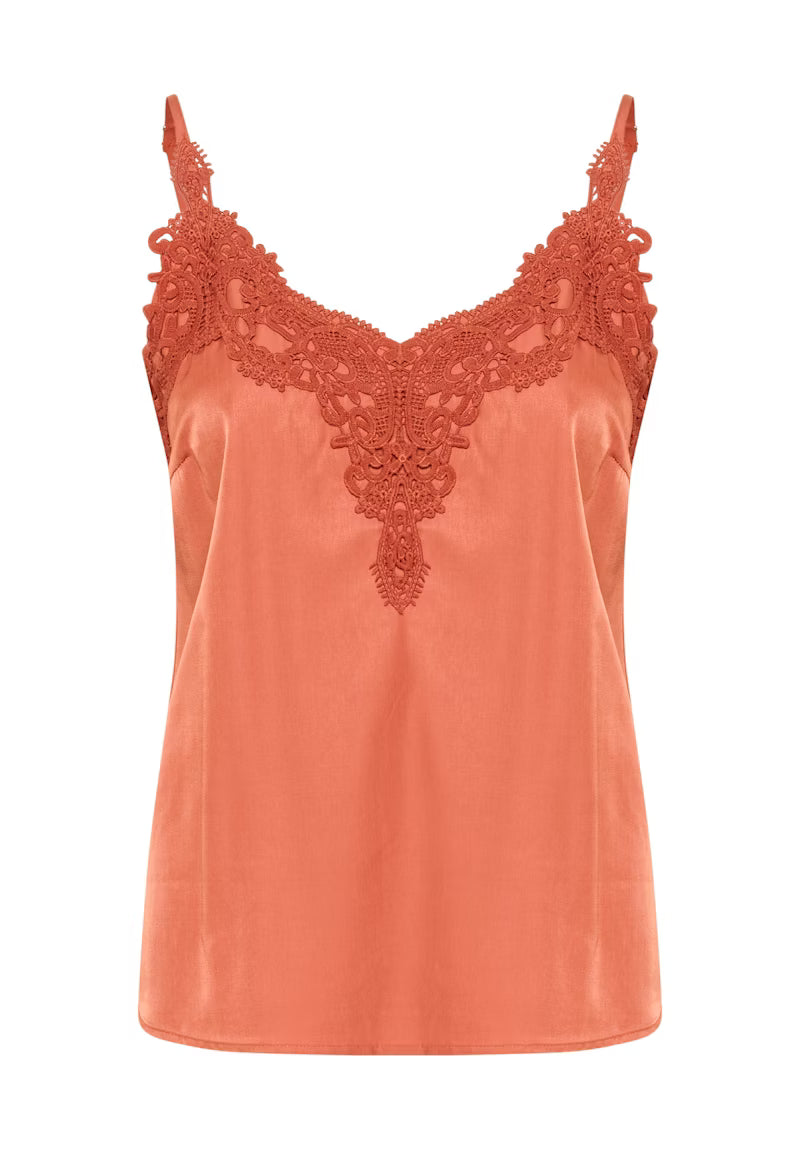 Topp med spets detaljer Anna, orange