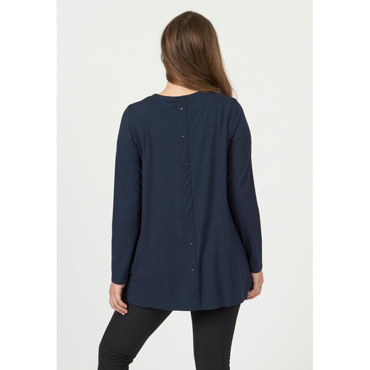 Marinblå kofta a-linje formad