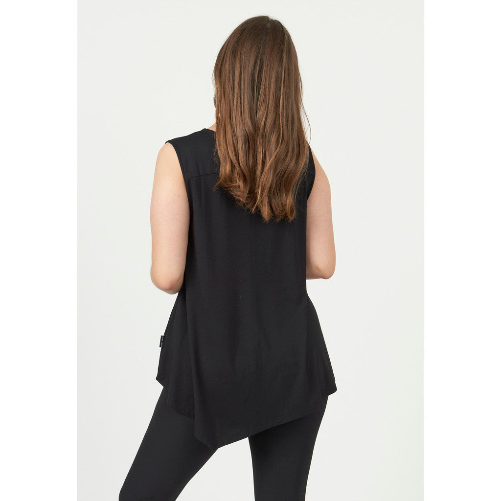 Topp Dolly med volang, svart