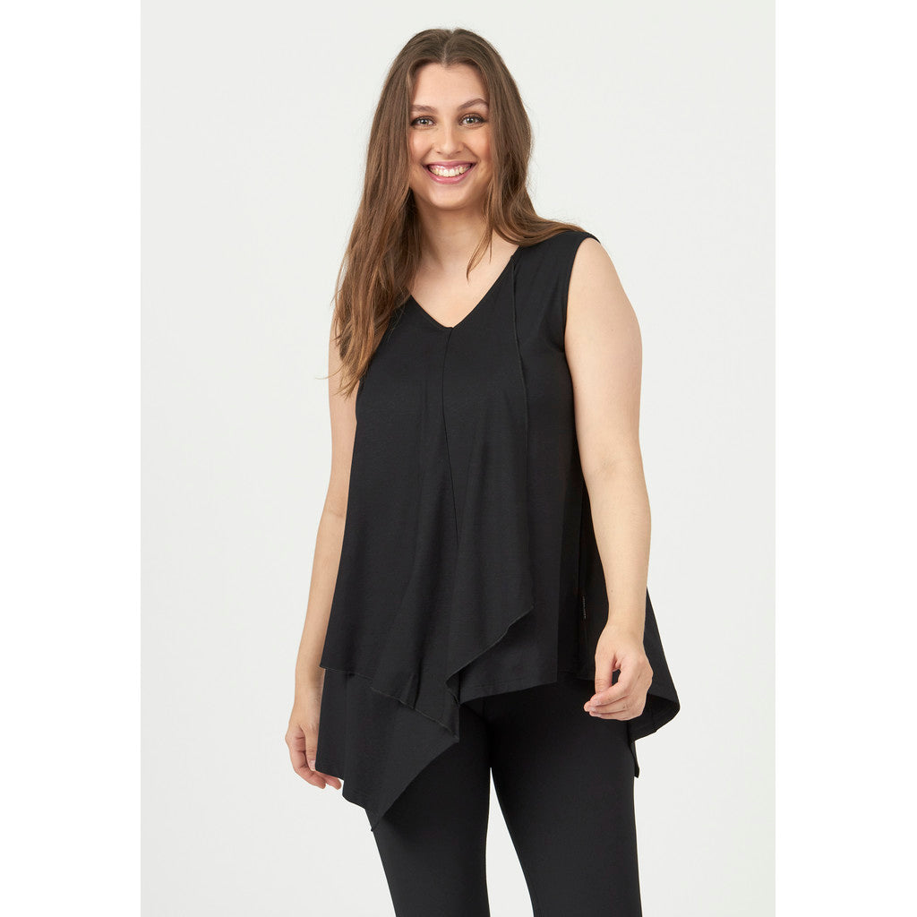 Topp Dolly med volang, svart