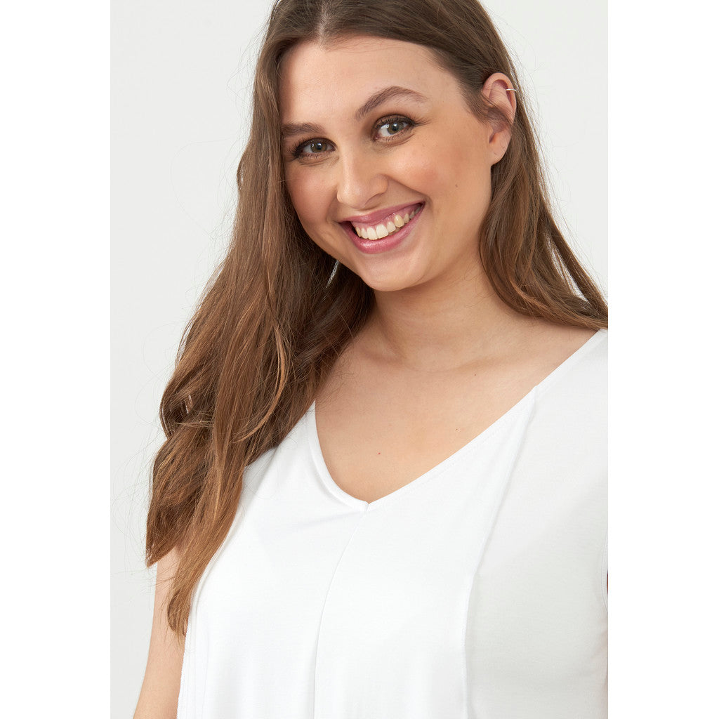 Topp Dolly med volang, vit