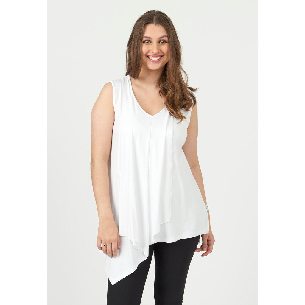 Topp Dolly med volang, vit