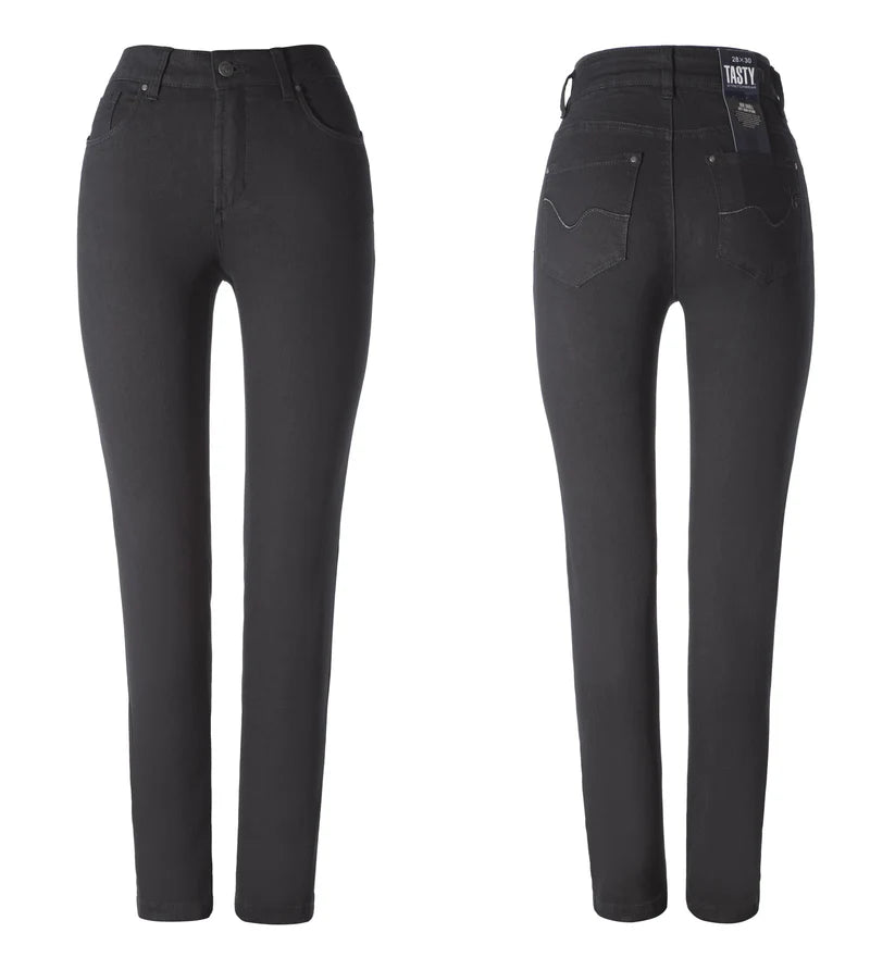 Lift fit jeans Torino i stretch denim, svart