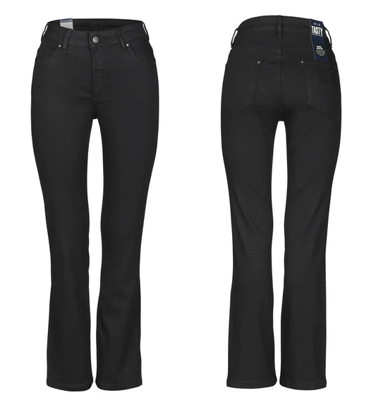 Lift fit Flare jeans Julia i stretch denim, svart