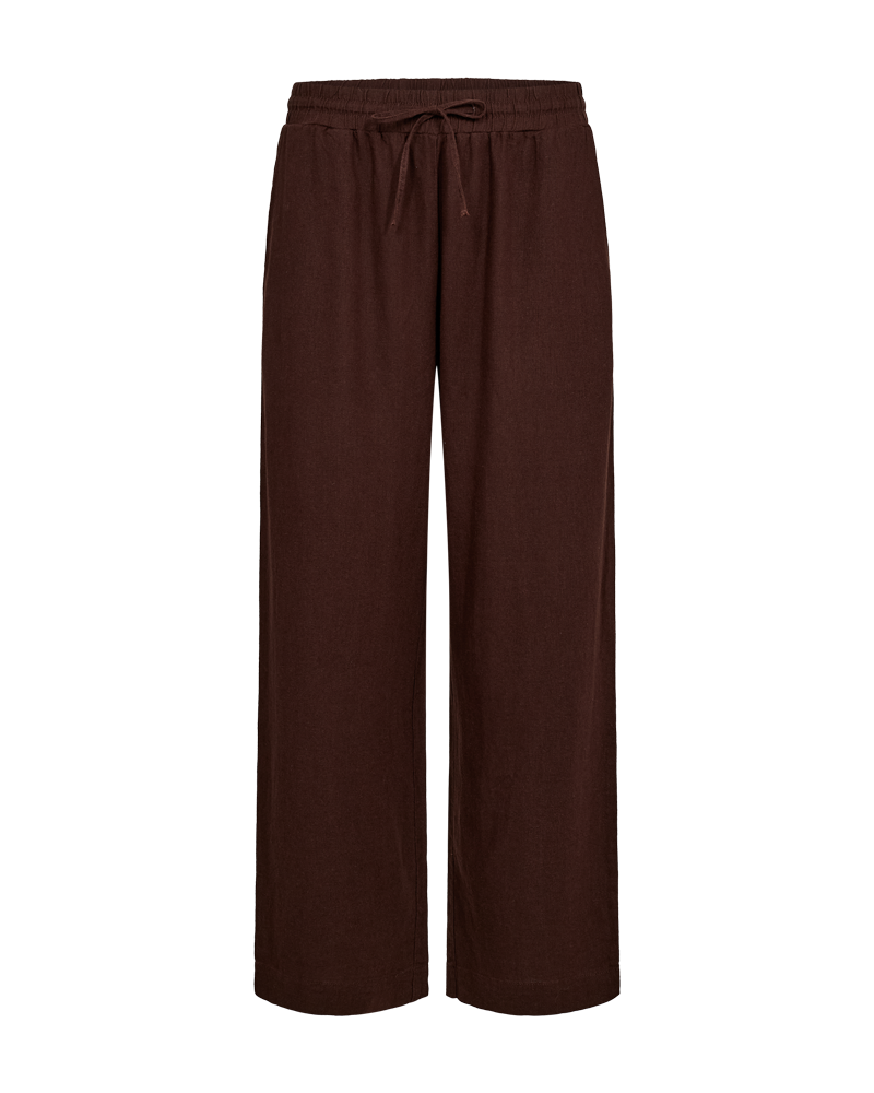 FQLAVA-PANTS - Linnebyxor Coffee Bean
