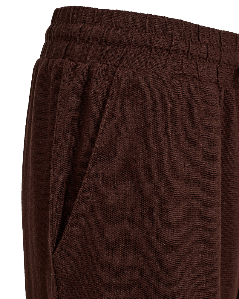 FQLAVA-PANTS - Linnebyxor Coffee Bean