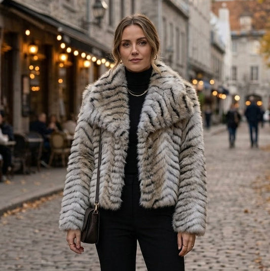Fuskpäls jacka beige -finns i fler färger