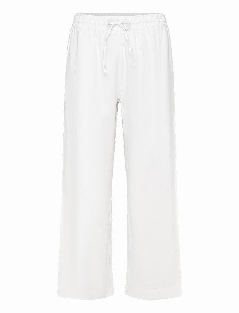 FQLAVA-PANTS - Linnebyxor Brilliant White