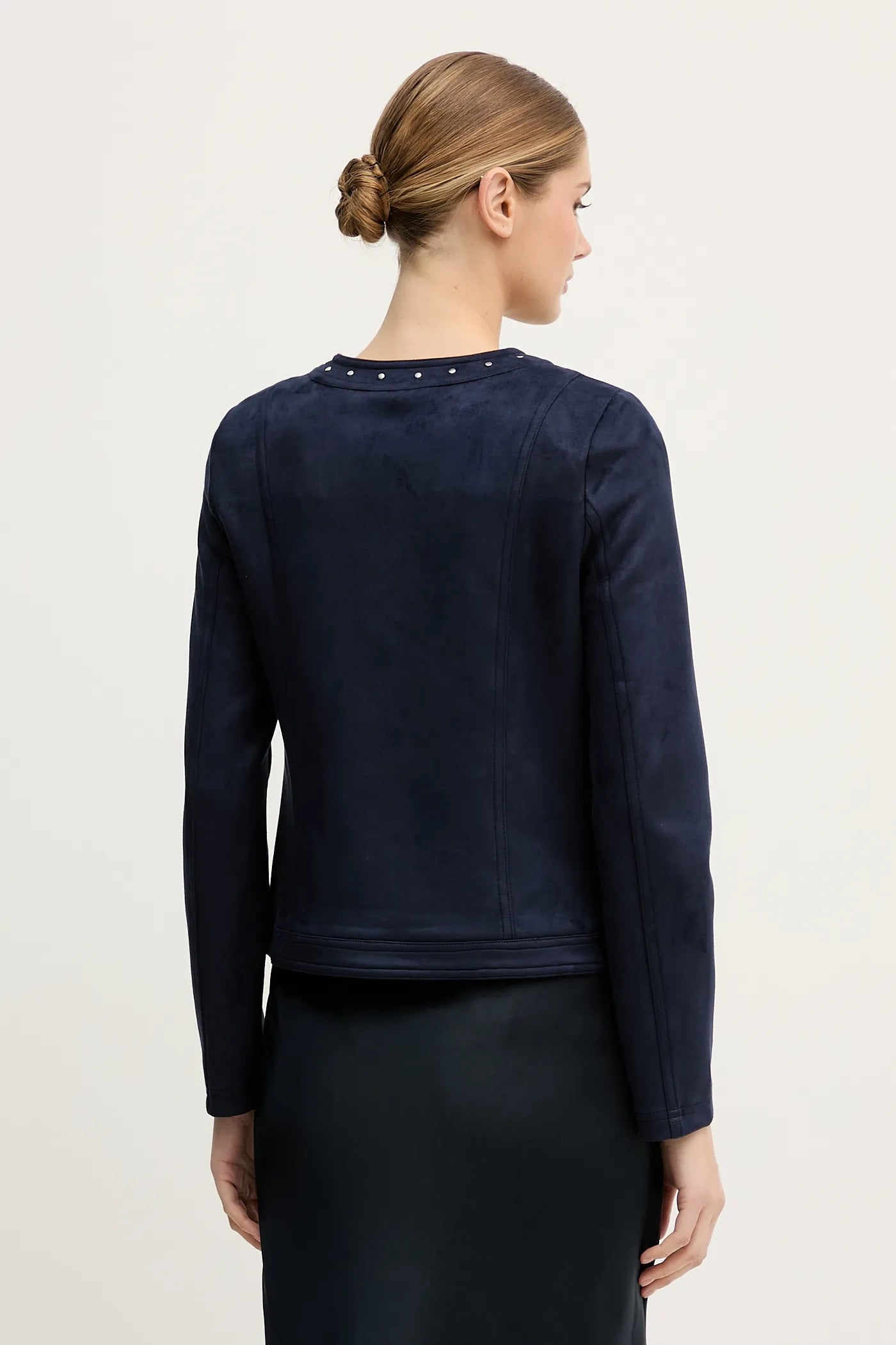 Jacka i konst mocka, marinblå