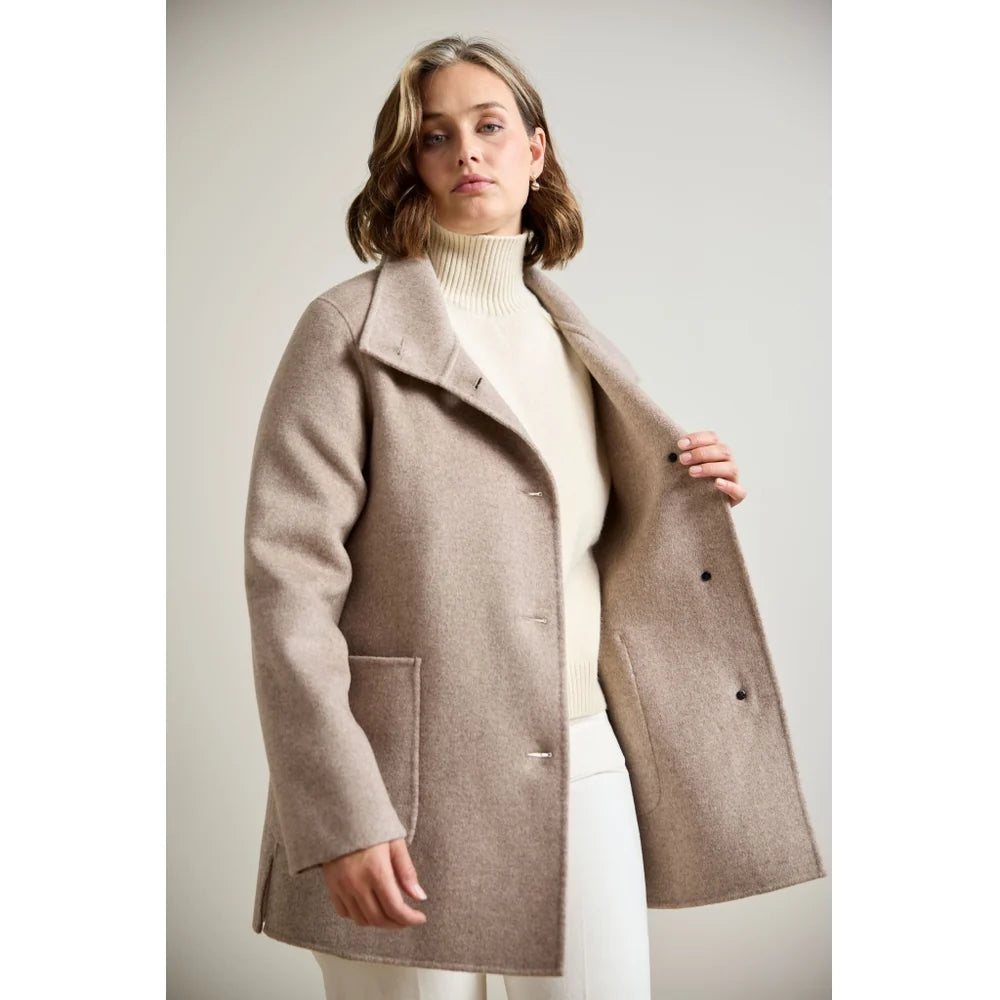 Beige ullkappa Oline