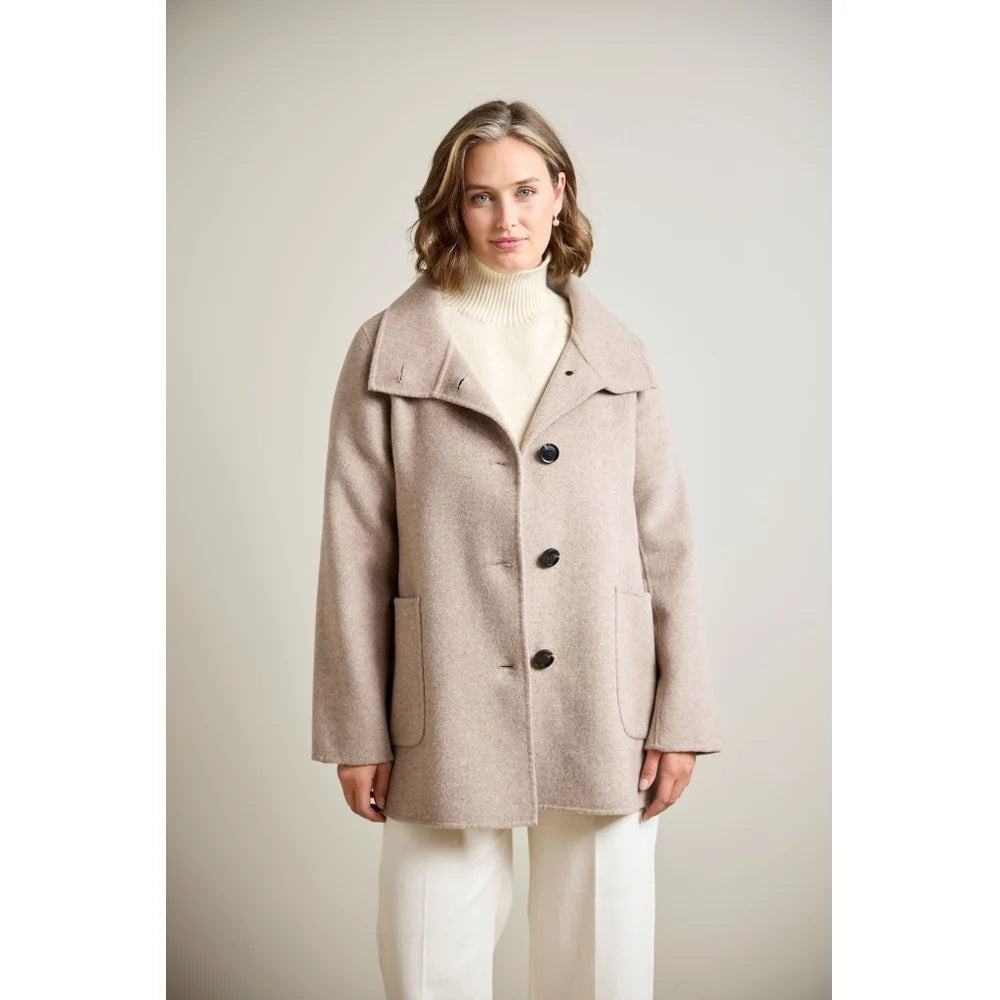 Beige ullkappa Oline