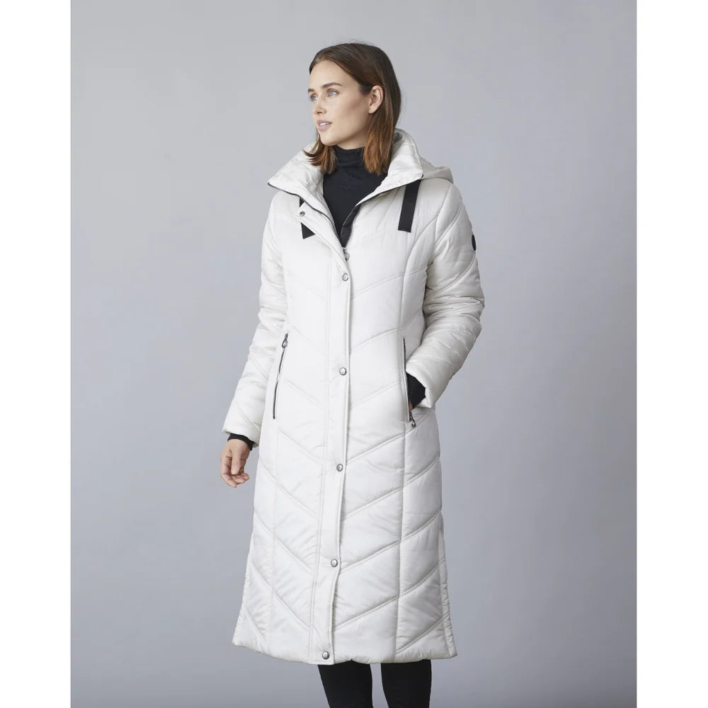 Kelly lång vinterjacka, vit