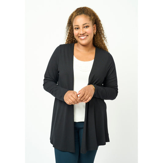 Svart kofta med knappar baktill