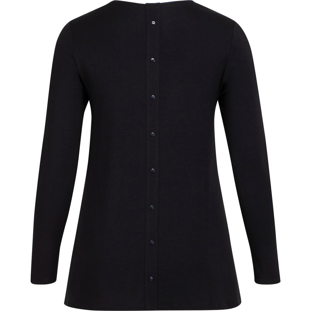 Svart kofta med knappar baktill