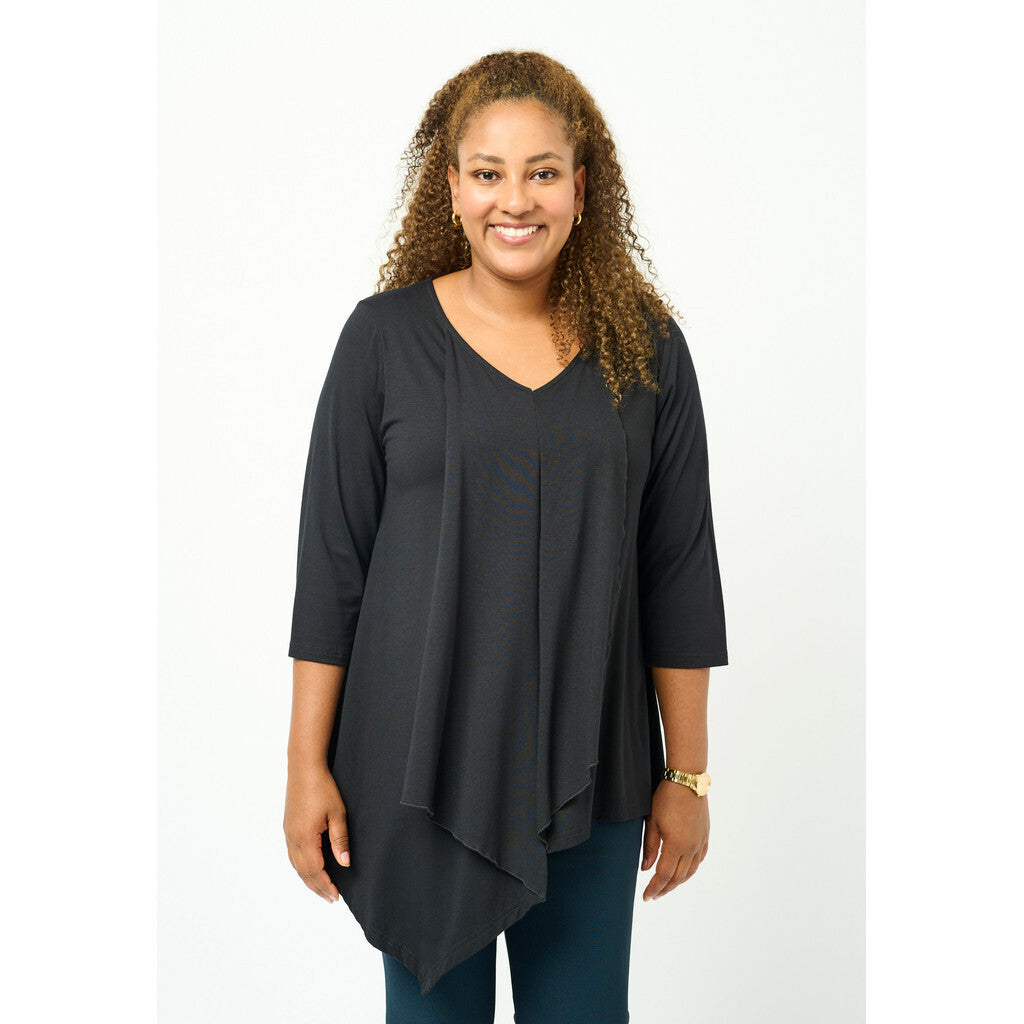 Svart V-ringadd topp