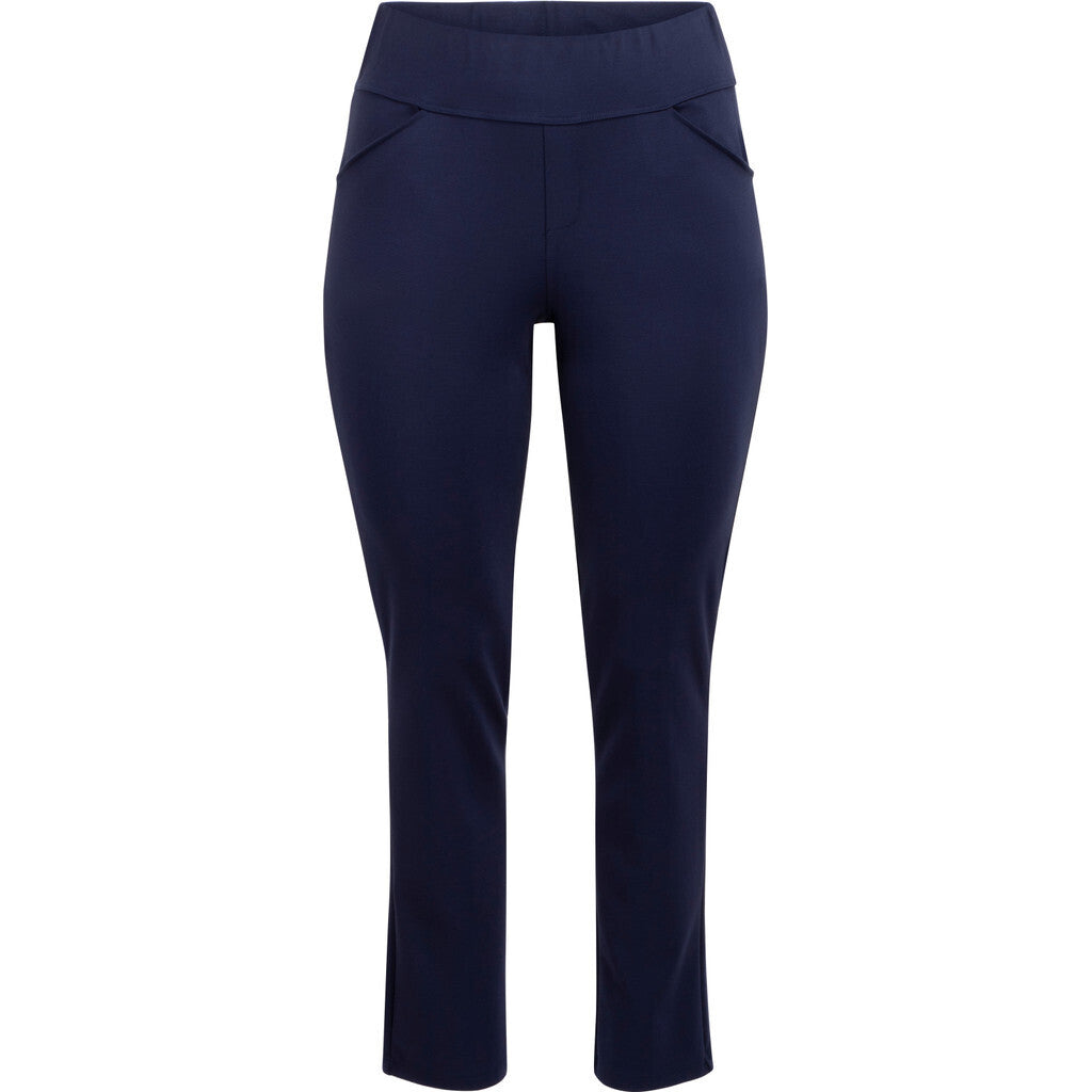 Marinblå byxor med resår i midjan