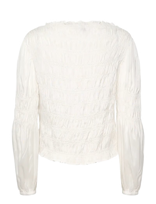 Henva smock blus, vit