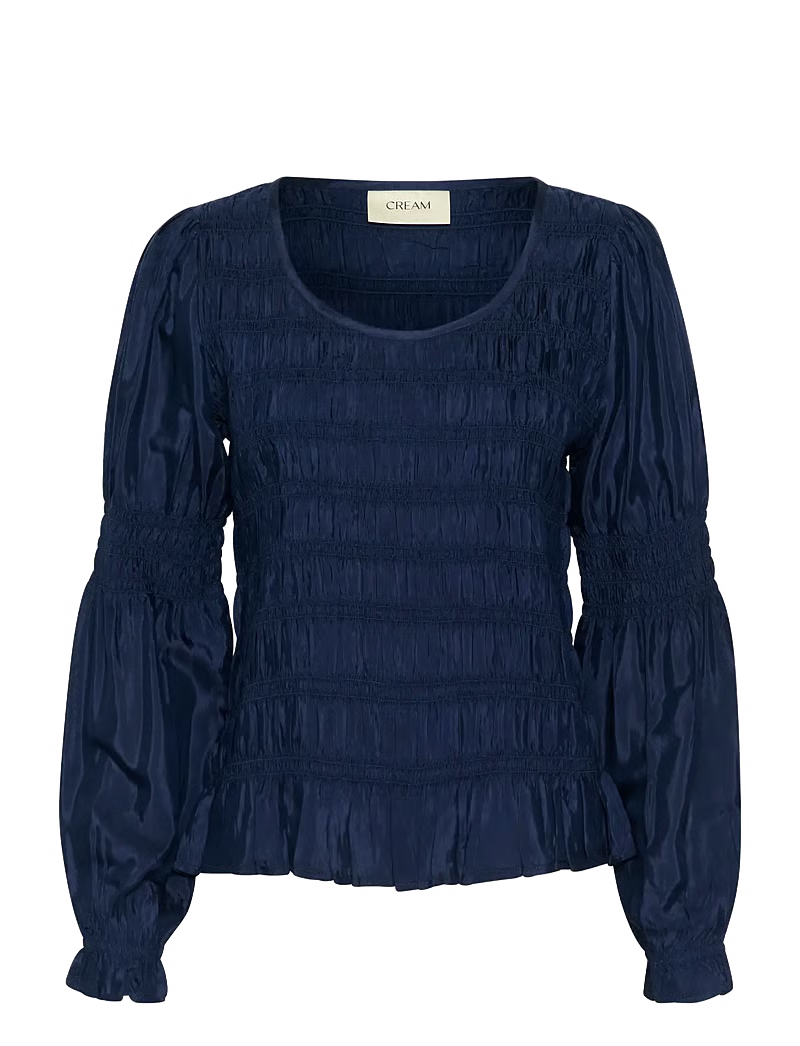 Henva smock blus, marinblå