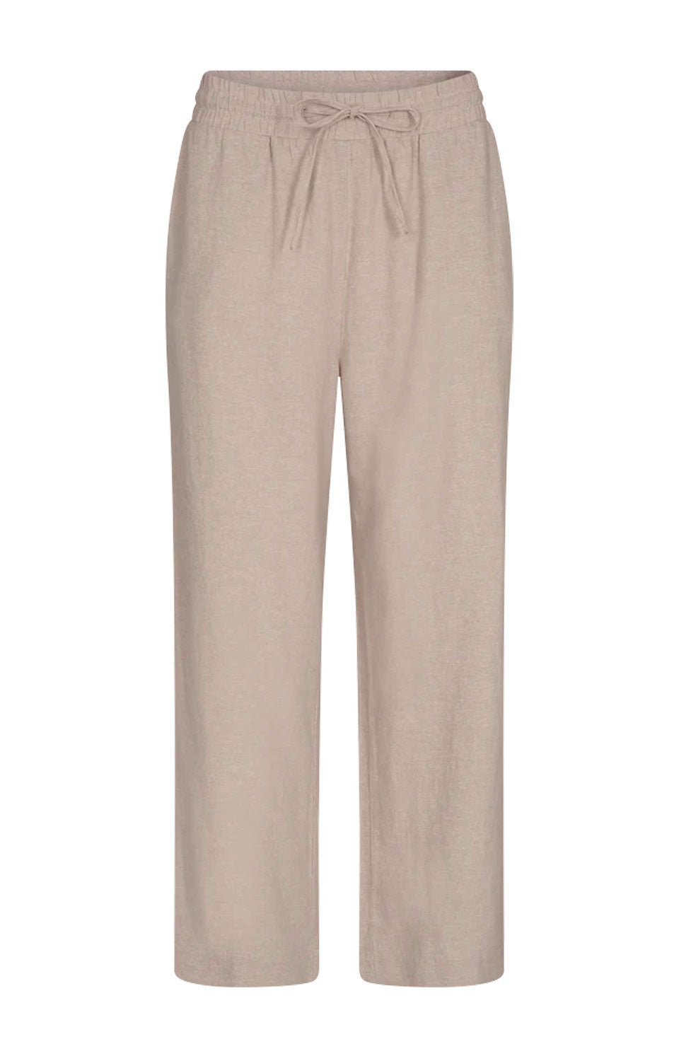 FQLAVA-PANTS - Linnebyxor Sand Melange