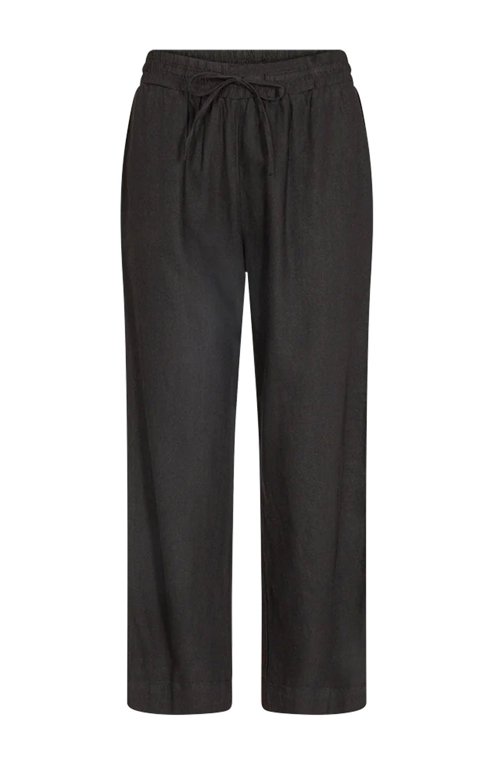 FQLAVA-PANTS - Linnebyxor Black