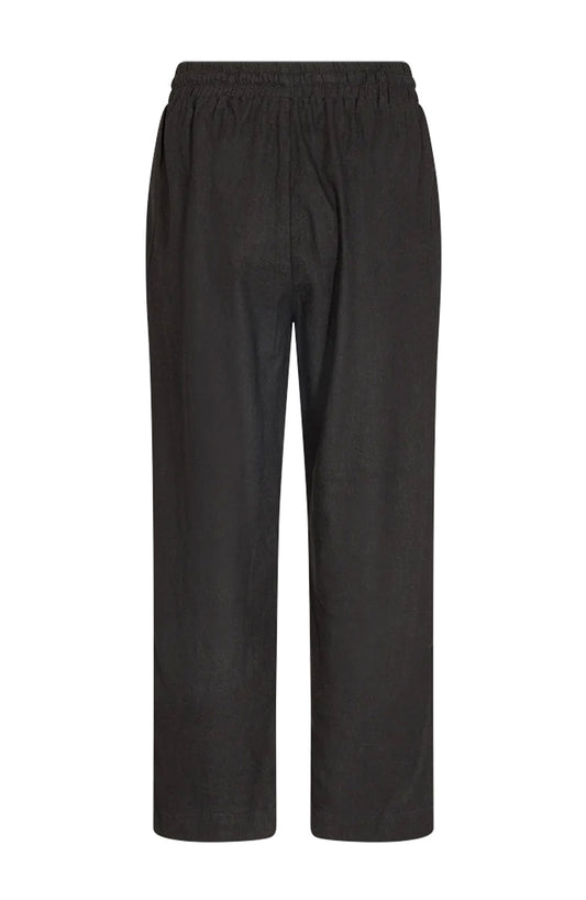 FQLAVA-PANTS - Linnebyxor Black